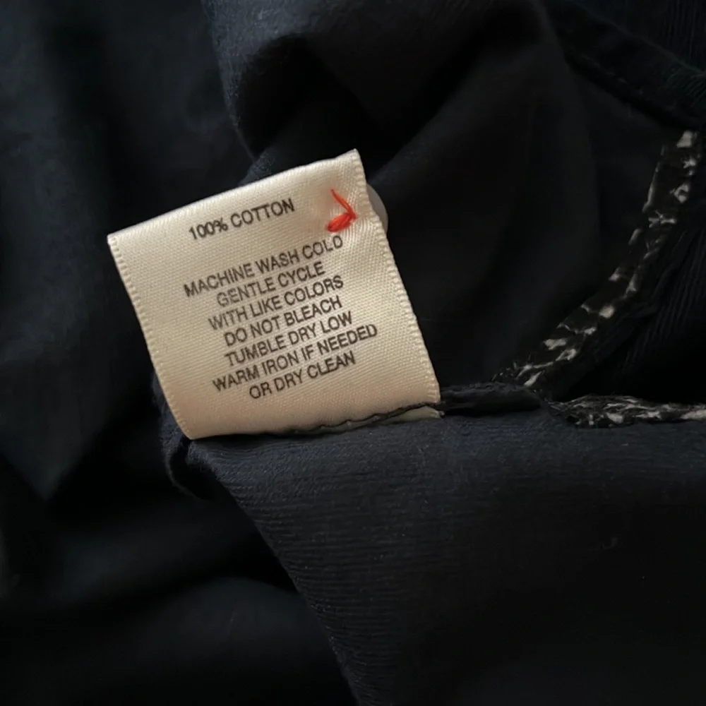 NWT Brooklyn Industries Navy Cedar Shirtdress Outer-space 100% Cotton Size Large - Picture 14 of 15